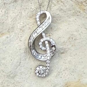 Musical Treble Clef Necklace