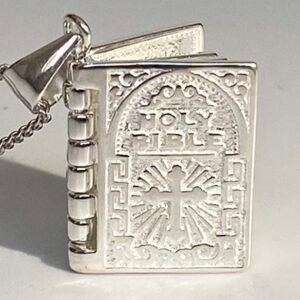 Shiny Silver Lord’s Prayer Necklace