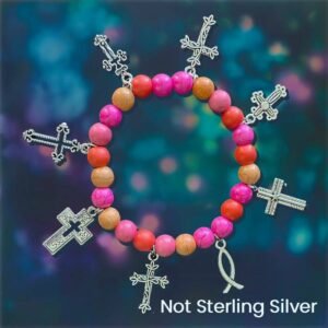 Pink Crosses Bracelet
