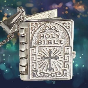 Shiny Silver Prayer Necklace
